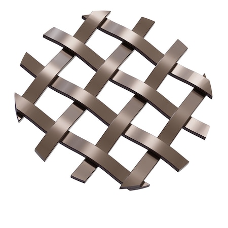 Designs Of Distinction .375" Single Flat Diamond Decorative Grille - Antique Brass, 36"W x 24"L Sheet 013624286SAB1